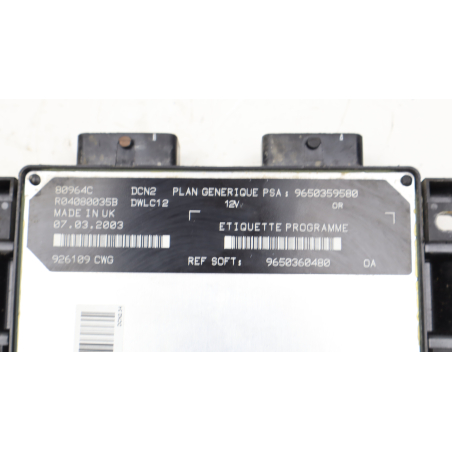 Calculateur moteur occasion PEUGEOT PARTNER I Phase 2 - 1.9 D