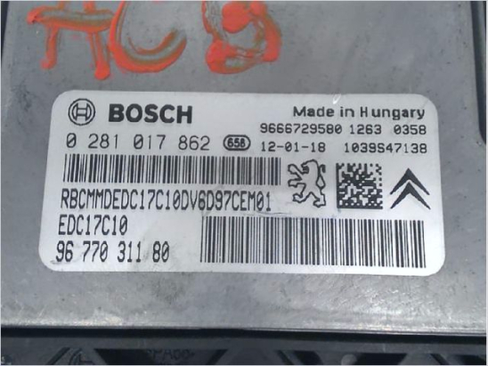 Calculateur moteur occasion CITROEN C4 II Phase 1 - 1.6 HDI 90ch