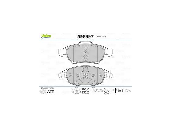 Plaquettes Valeo 598997