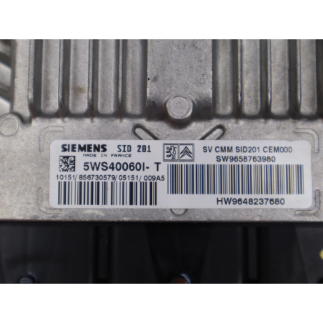 Calculateur moteur occasion PEUGEOT 607 Phase 2 - 2.7 HDI V6 204ch