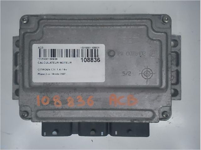 Calculateur moteur occasion CITROEN C3 I Phase 2 - 1.4i 16v