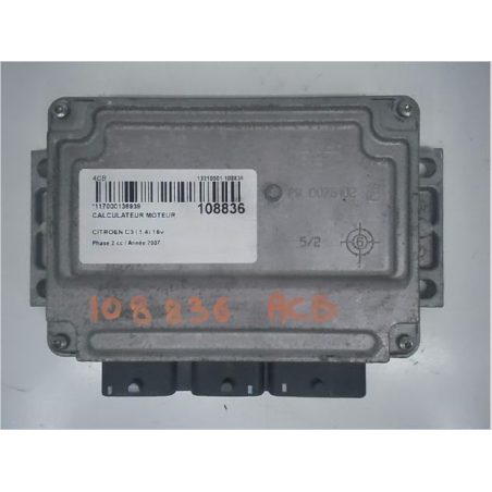 Calculateur moteur occasion CITROEN C3 I Phase 2 - 1.4i 16v