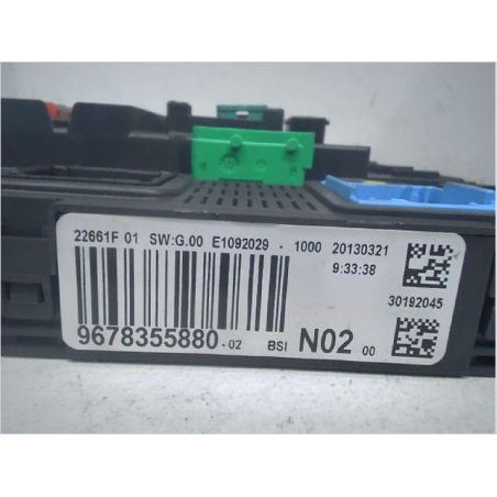 Platine fusible habitacle (BSI) occasion PEUGEOT 208 Phase 1 - 1.4 HDI 68ch