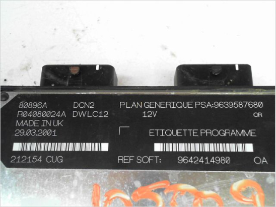 Calculateur moteur occasion CITROEN C15 Phase 1 - 1.9 D