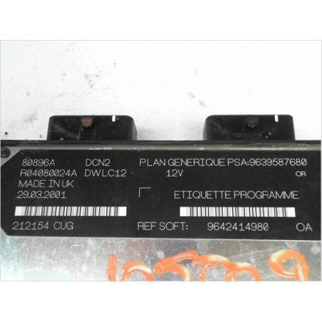 Calculateur moteur occasion CITROEN C15 Phase 1 - 1.9 D