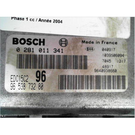 Calculateur moteur occasion PEUGEOT 307 Phase 1 - 2.0 HDI 90ch