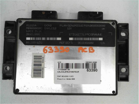 Calculateur moteur occasion FIAT SCUDO I Phase 2 - 1.9 D