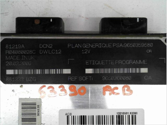 Calculateur moteur occasion FIAT SCUDO I Phase 2 - 1.9 D