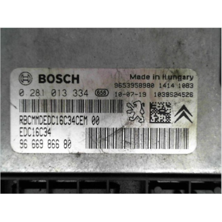 Calculateur moteur occasion PEUGEOT 3008 I Phase 1 - 1.6 HDI 110ch