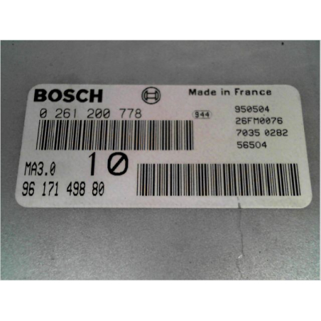 Calculateur moteur occasion CITROEN ZX Phase 2 - 1.4i 75ch