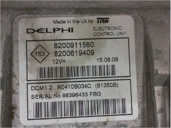 Calculateur moteur occasion RENAULT CLIO III Phase 1 - 1.5 DCI 70ch