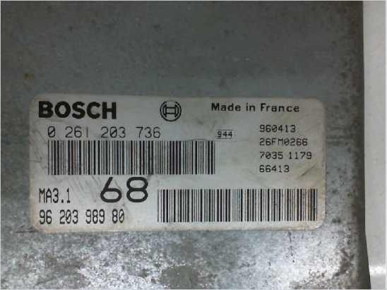 Calculateur moteur occasion CITROEN SAXO Phase 1 - 1.1i
