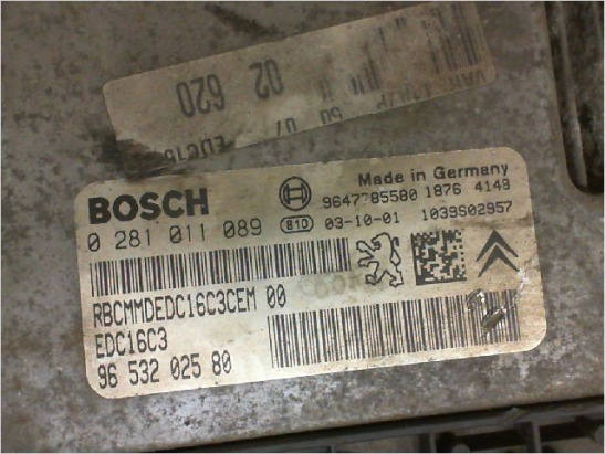 Calculateur moteur occasion PEUGEOT 206 Phase 2 - 1.4 HDI 70ch