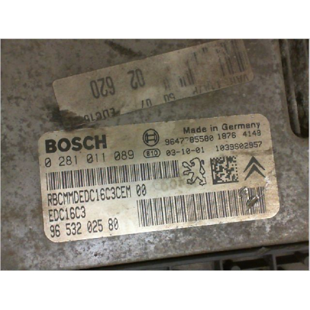 Calculateur moteur occasion PEUGEOT 206 Phase 2 - 1.4 HDI 70ch