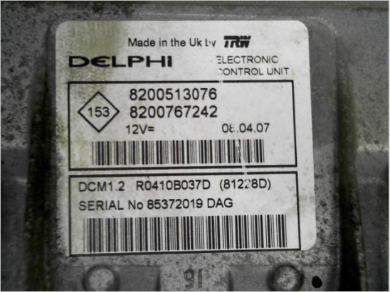 Calculateur moteur occasion RENAULT CLIO CAMPUS II Phase 1 - 1.5 DCI 65ch