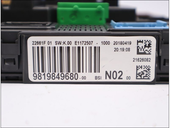 Platine fusible habitacle (BSI) occasion PEUGEOT 208 Phase 2 - 1.2i PURETECH 110ch