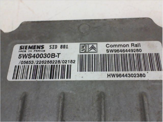 Calculateur moteur occasion PEUGEOT 307 Phase 1 - 2.0 HDI 90ch