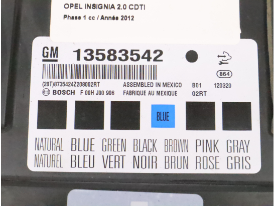 Module de confort occasion OPEL INSIGNIA Phase 1 - 2.0 CDTI 110ch