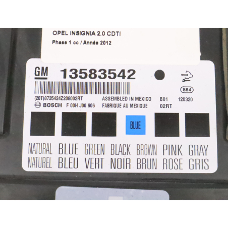 Module de confort occasion OPEL INSIGNIA Phase 1 - 2.0 CDTI 110ch