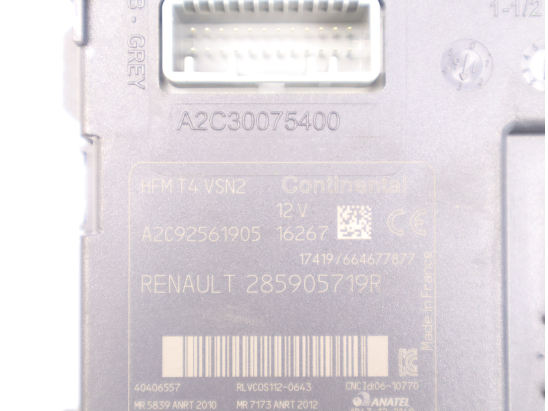 Lecteur de carte occasion RENAULT CAPTUR Phase 1 - 1.5 DCI 90ch