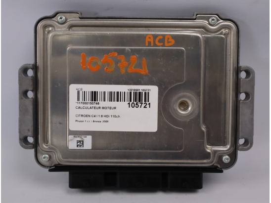 Calculateur moteur occasion CITROEN C4 I Phase 1 - 1.6 HDi 110ch