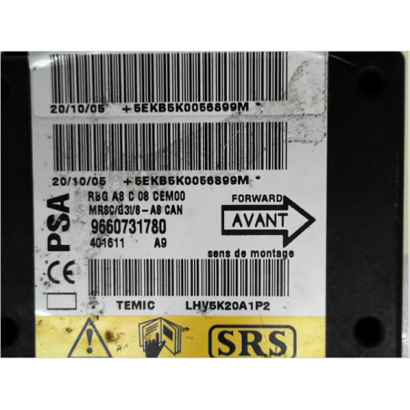 Boitier pyrotechnique occasion CITROEN C3 I Phase 2 - 1.4 HDi 70ch