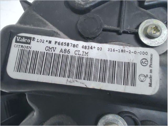 Ventilateur de chauffage occasion CITROEN C3 I Phase 1 - 1.4i