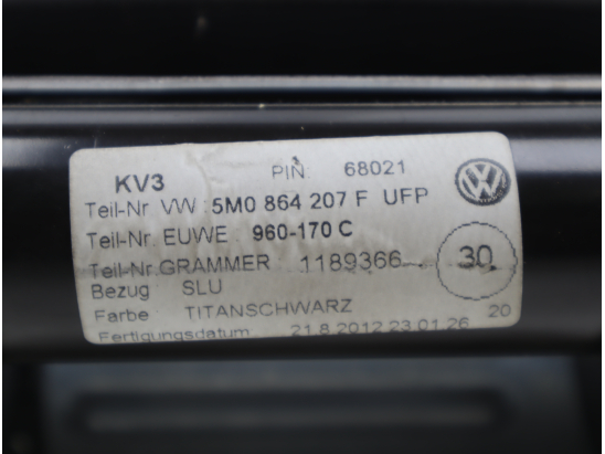 Accoudoir occasion VOLKSWAGEN GOLF PLUS phase 2 - 1.6 TDI 105ch