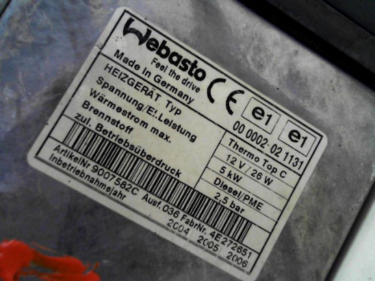 Webasto occasion VOLKSWAGEN TOUAREG I Phase 1 - 4.9 20v V10 TDI 310ch