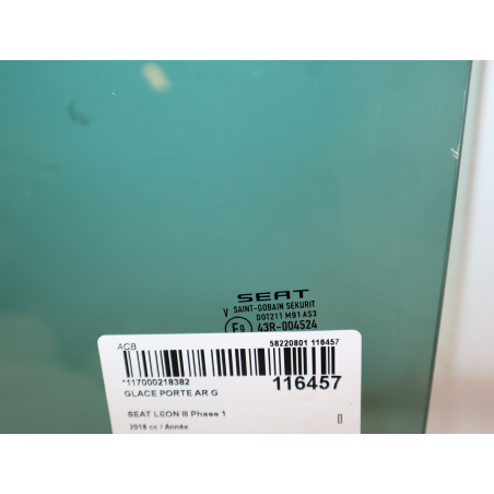 Glace porte ar g occasion SEAT LEON III Phase 2 - 2.0 TDI 150ch
