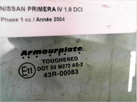 Glace porte ar d occasion NISSAN PRIMERA IV Phase 1 - 1.9 DCI