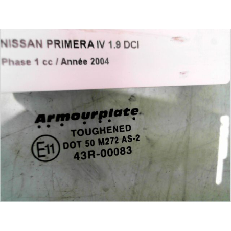 Glace porte ar d occasion NISSAN PRIMERA IV Phase 1 - 1.9 DCI