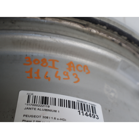 Jante aluminium occasion PEUGEOT 308 I Phase 2 SW - 1.6 e-HDi 112ch