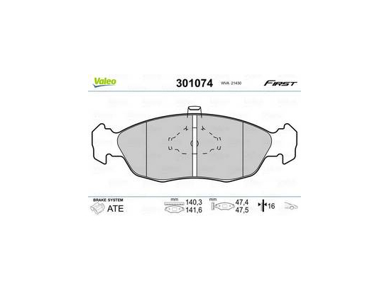 Plaquettes Valeo 301074