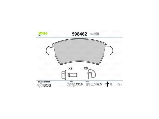 Plaquettes Valeo 598462