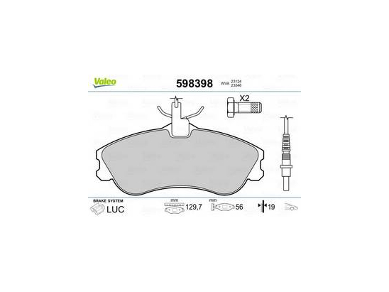 Plaquettes Valeo 598398