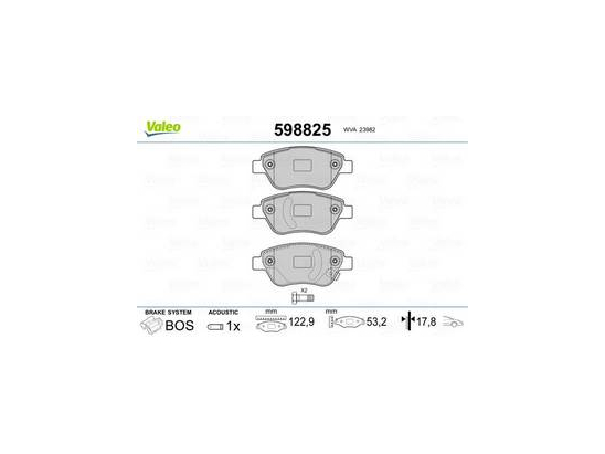 Plaquettes Valeo 598825