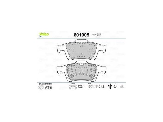 Plaquettes Valeo 601005