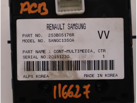 Commande autoradio occasion RENAULT SCENIC III Phase 3 - 1.2i 132ch