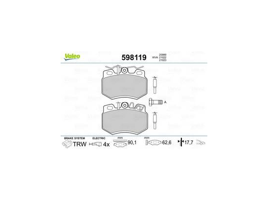 Plaquettes Valeo 598119