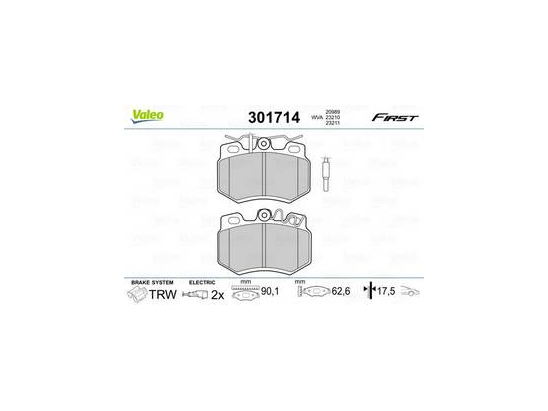 Plaquettes Valeo 301714