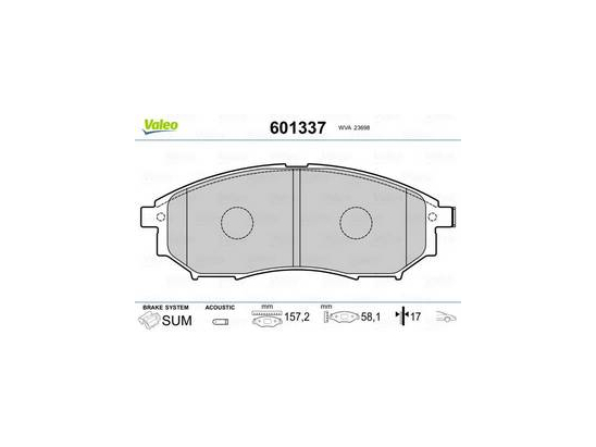 Plaquettes Valeo 601337