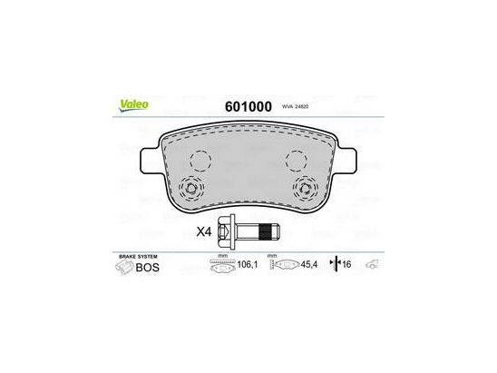 Plaquettes Valeo 601000