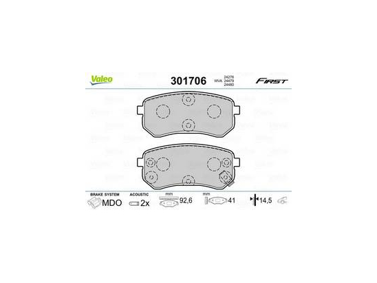 Plaquettes Valeo 301706