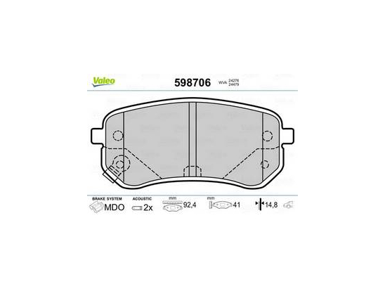 Plaquettes Valeo 598706