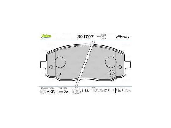 Plaquettes Valeo 301707