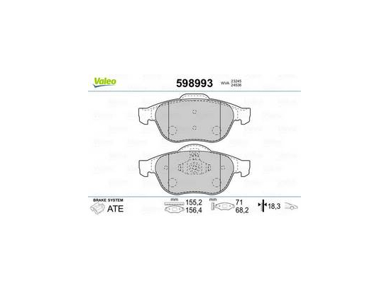 Plaquettes Valeo 598993