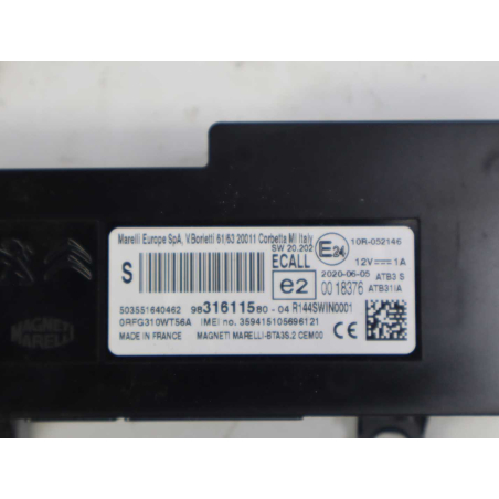 BOITIER BTA LOCALISATION