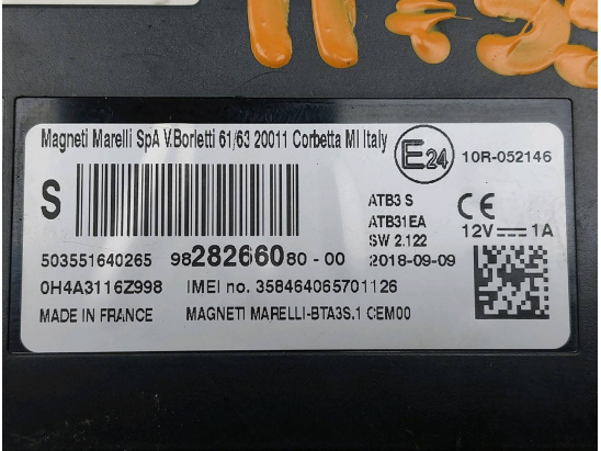 Module bluetooth occasion CITROEN C4 SPACETOURER Phase 1 - 1.5 BlueHDi 130ch