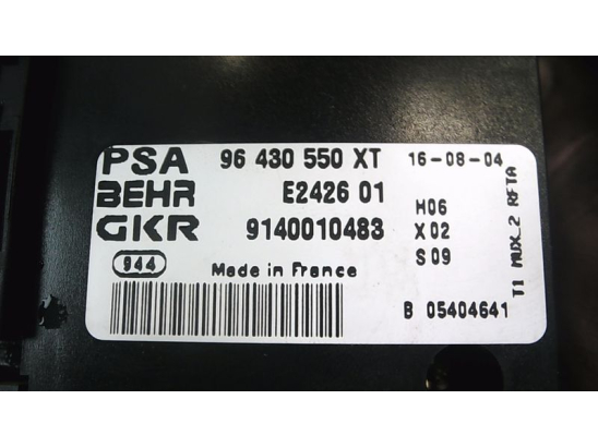 COMMANDE DE CHAUFFAGE